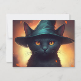 Cartão Postal Cartes Postales Cat Halloween
