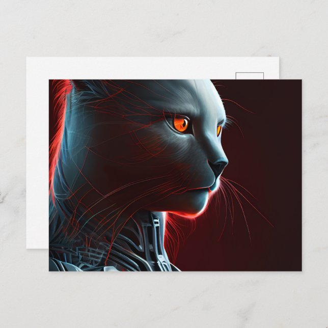 Cartão Postal Cartes Postales Cat Robotique (Frente/Verso)