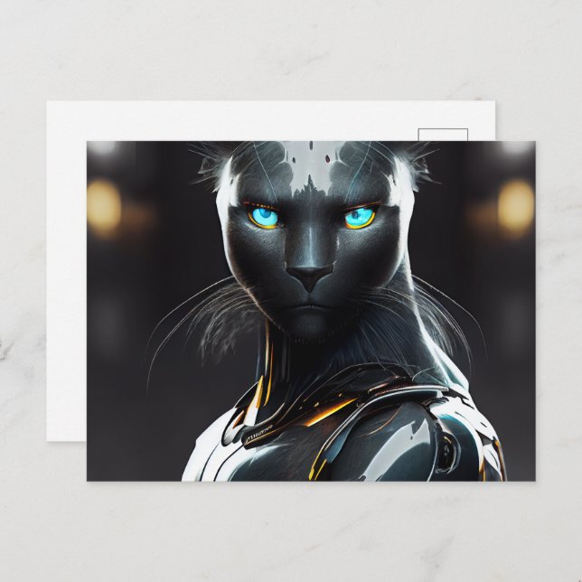 Cartão Postal Cartes Postales Cat Robotique (Frente/Verso)