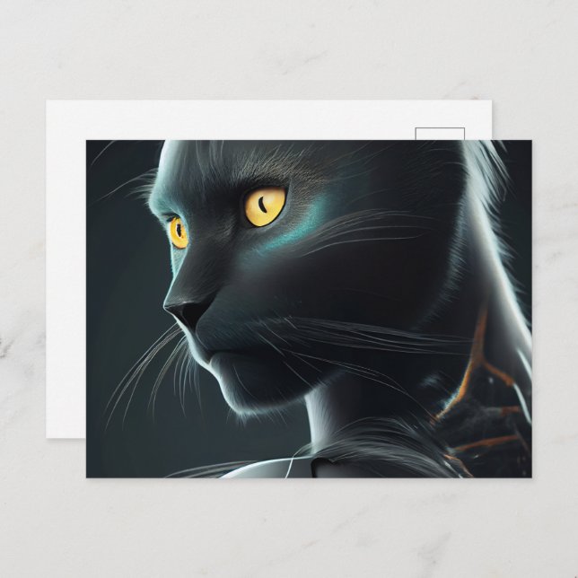 Cartão Postal Cartes Postales Cat Robotique (Frente/Verso)