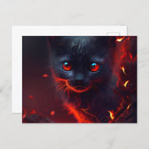 Cartes Postales Cat rouge