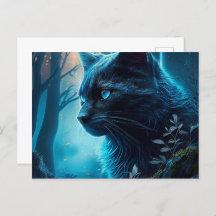 Cartes Postales Chat Bleu