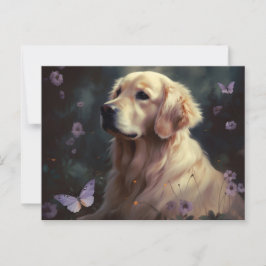 Cartão Postal Cartes Postales chien Fleur