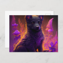 Cartes Postales Chien Mauve