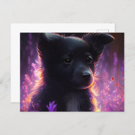 Cartão Postal Cartes Postales Chien Mauve