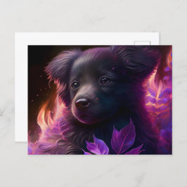 Cartão Postal Cartes Postales Chien Mauve