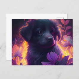 Cartão Postal Cartes Postales Chien Mauve