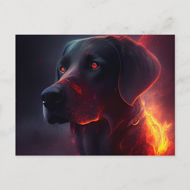 Cartão Postal Cartes Postales chien Rouge (Frente)