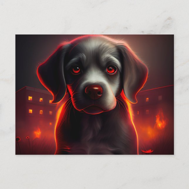 Cartão Postal Cartes Postales chien Rouge (Frente)
