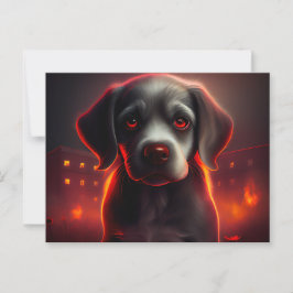 Cartão Postal Cartes Postales chien Rouge