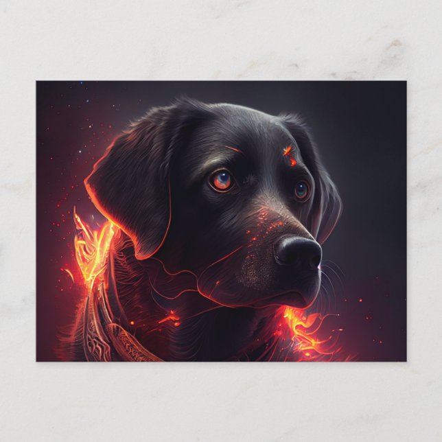 Cartão Postal Cartes Postales chien Rouge (Frente)