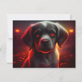 Cartão Postal Cartes Postales chien Rouge