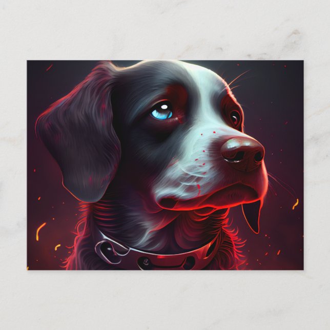 Cartão Postal Cartes Postales chien Rouge (Frente)