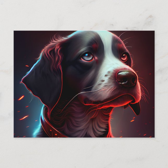 Cartão Postal Cartes Postales chien Rouge (Frente)
