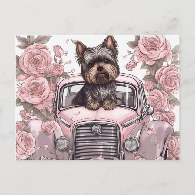 Cartão Postal Cartes Postales Dog Yorkshire (Frente)