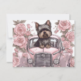 Cartão Postal Cartes Postales Dog Yorkshire