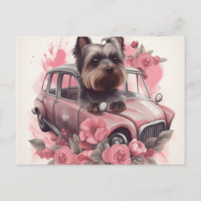 Cartão Postal Cartes Postales Dog Yorkshire (Frente)