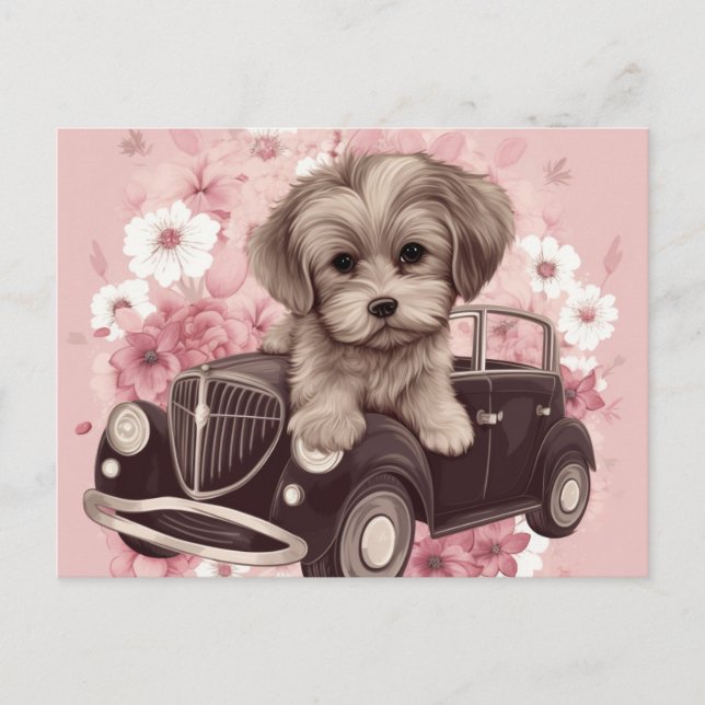 Cartão Postal Cartes Postales Dog Yorkshire (Frente)