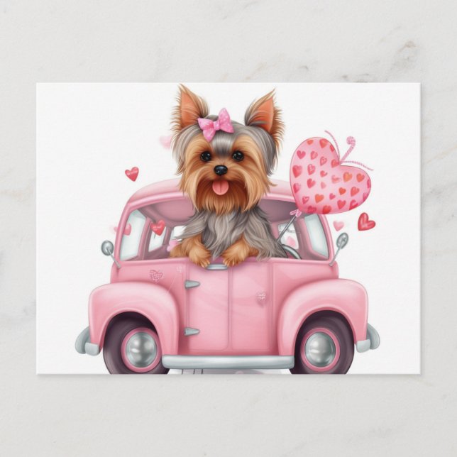 Cartão Postal Cartes Postales Dog Yorkshire (Frente)