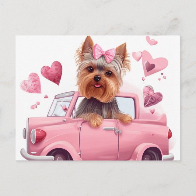 Cartão Postal Cartes Postales Dog Yorkshire (Frente)