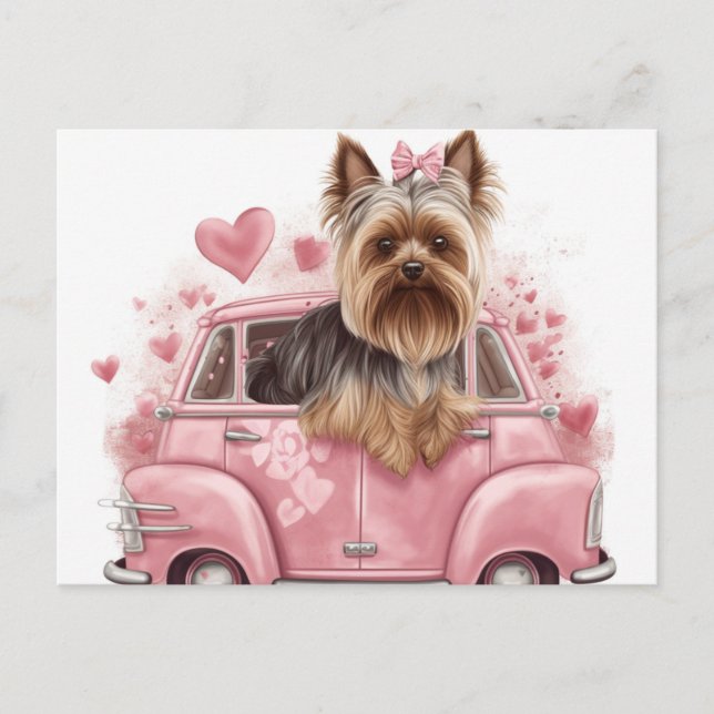 Cartão Postal Cartes Postales Dog Yorkshire (Frente)