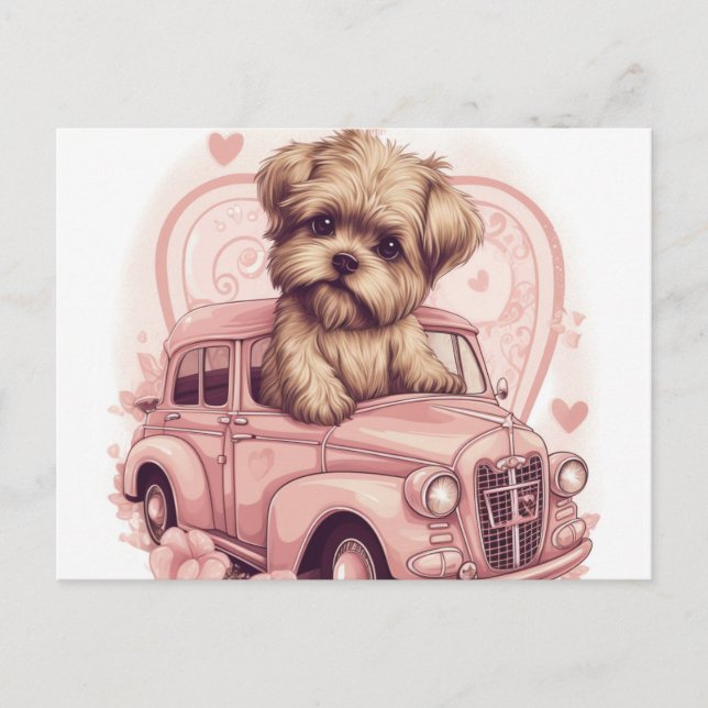 Cartão Postal Cartes Postales Dog Yorkshire (Frente)