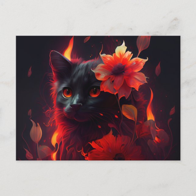 Cartão Postal Cartes Postales feu Fleur (Frente)