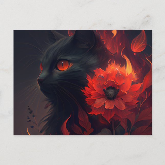 Cartão Postal Cartes Postales feu Fleur (Frente)