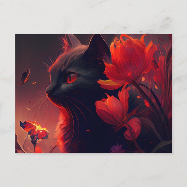 Cartão Postal Cartes Postales feu Fleur (Frente)