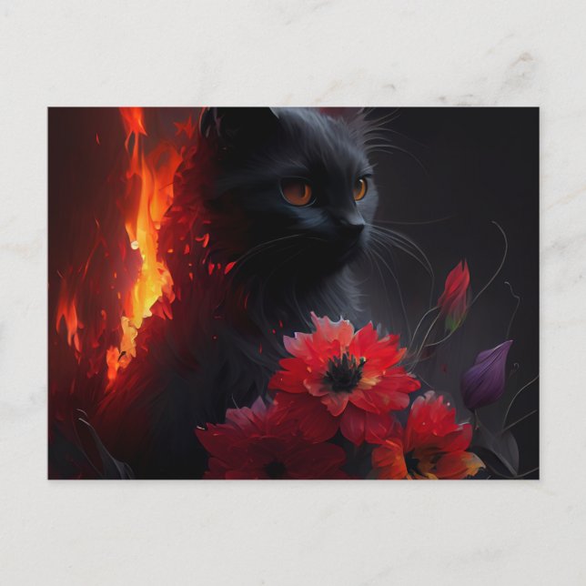 Cartão Postal Cartes Postales feu Fleur (Frente)