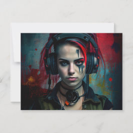 Cartão Postal Cartes Postales Fille Ecouteur