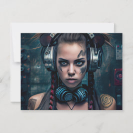 Cartão Postal Cartes Postales Fille Ecouteur