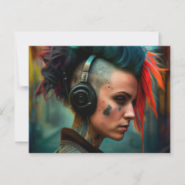 Cartão Postal Cartes Postales Fille Ecouteur