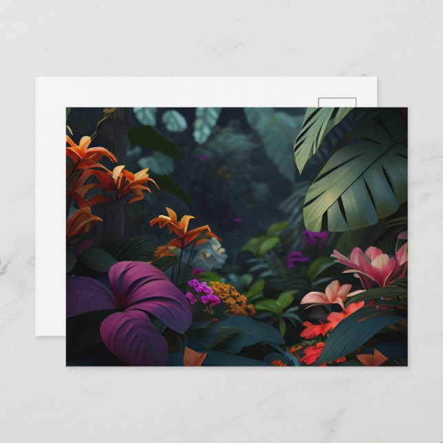 Cartão Postal Cartes Postales Fleur (Frente/Verso)