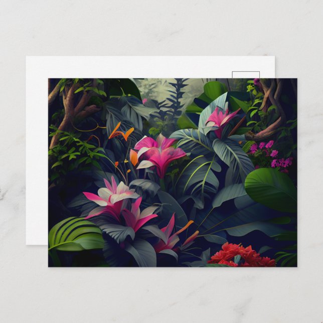 Cartão Postal Cartes Postales Fleur (Frente/Verso)