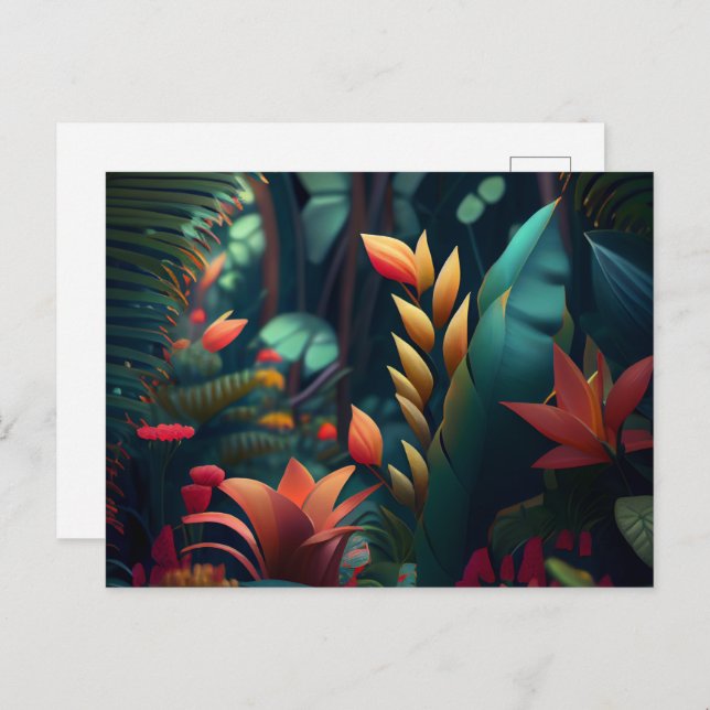 Cartão Postal Cartes Postales Fleur (Frente/Verso)