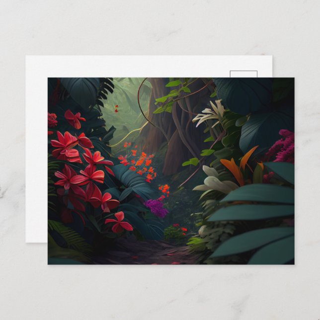 Cartão Postal Cartes Postales Fleur (Frente/Verso)