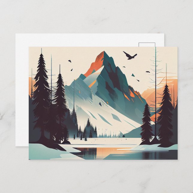 Cartão Postal Cartes Postales hiver (Frente/Verso)