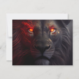 Cartão Postal Cartes Postales Lion Rouge