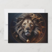 Cartes Postales Lion Zodiac