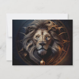 Cartão Postal Cartes Postales Lion Zodiac