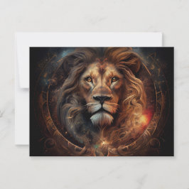 Cartão Postal Cartes Postales Lion Zodiac