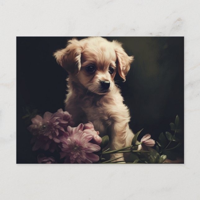 Cartão Postal Cartes Postales Puppy (Frente)