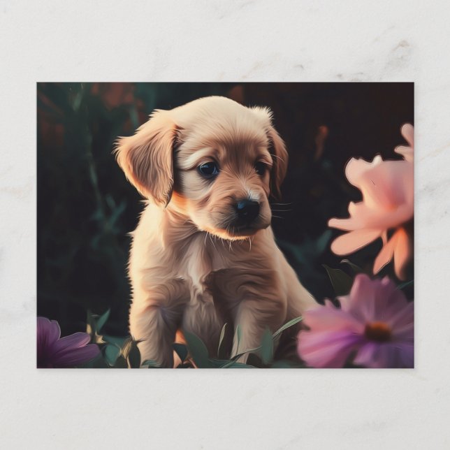 Cartão Postal Cartes Postales Puppy (Frente)