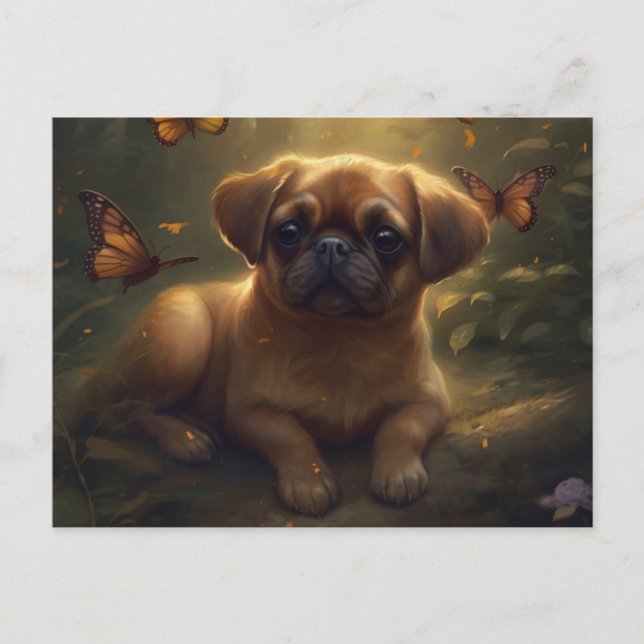 Cartão Postal Cartes Postales Puppy (Frente)