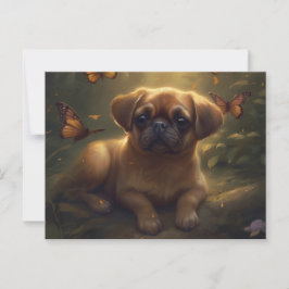 Cartão Postal Cartes Postales Puppy