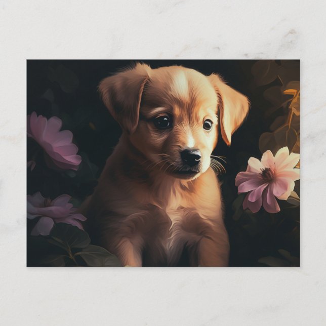 Cartão Postal Cartes Postales Puppy (Frente)