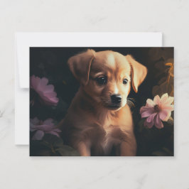 Cartão Postal Cartes Postales Puppy