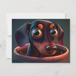 Cartão Postal Cartes Postales Puppy Divers