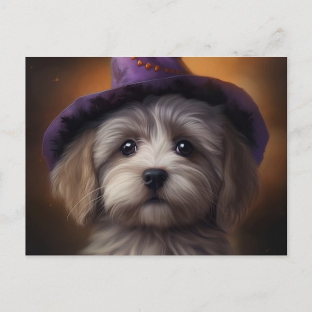 Cartão Postal Cartes Postales Puppy Halloween (Frente)